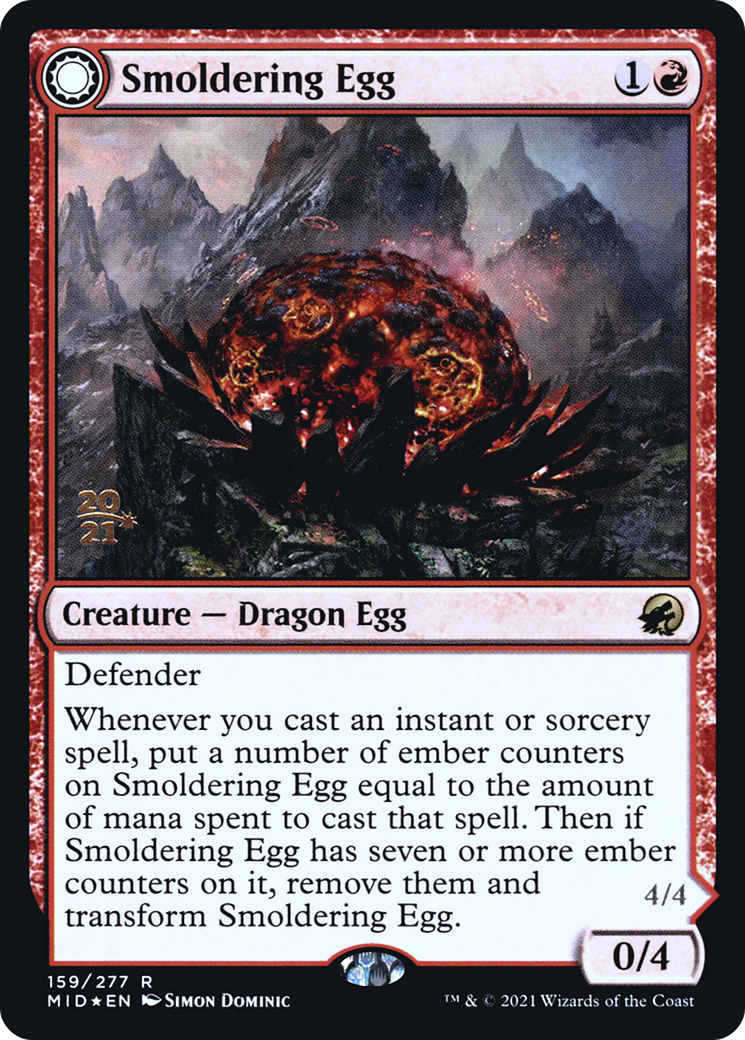 Smoldering Egg (PRE-159S) [Innistrad: Midnight Hunt Promos] Foil