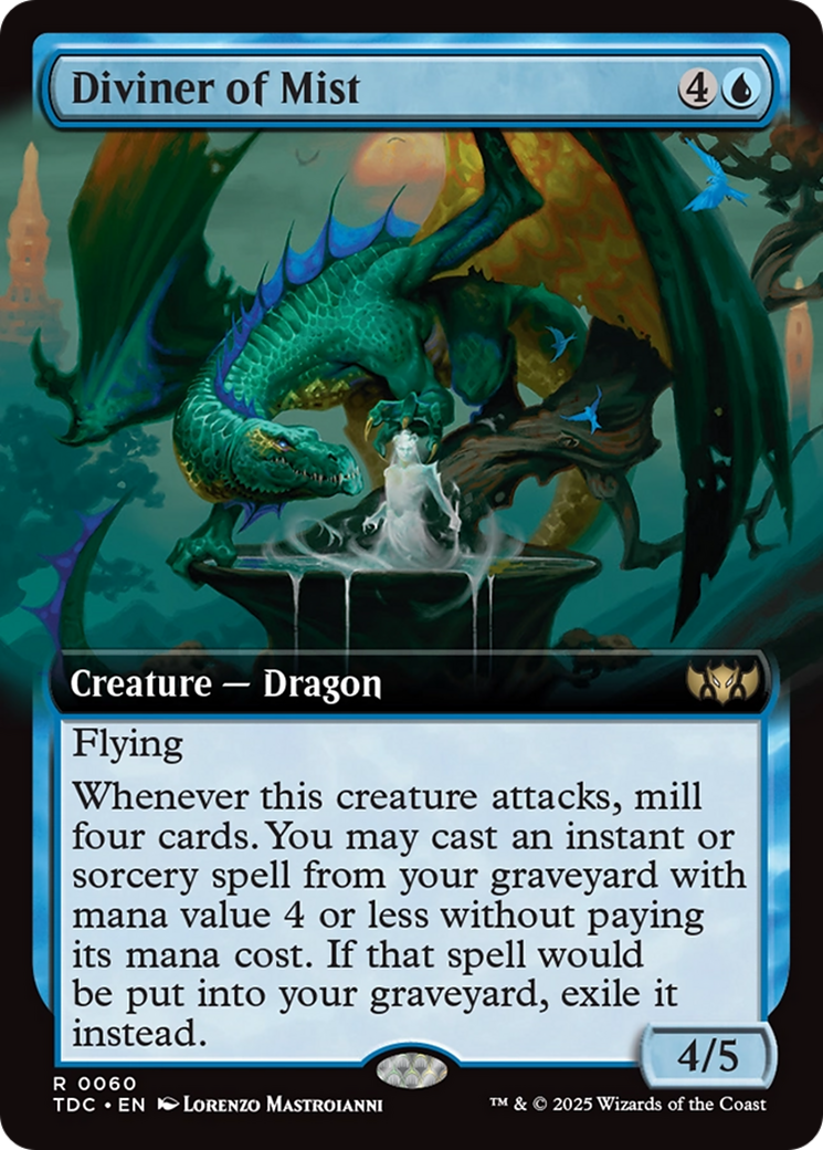 Diviner of Mist (TDC-060) [Commander: Tarkir: Dragonstorm]: (Extended Art)