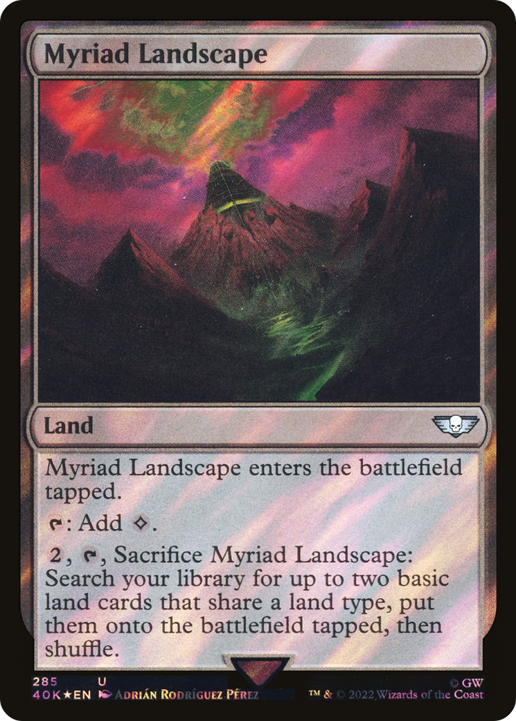 Myriad Landscape (Surge Foil) (40K-285) [Warhammer 40,000 Commander] Foil