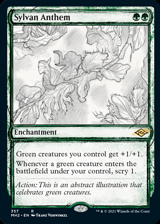Sylvan Anthem (MH2-357) [Modern Horizons 2]: (Showcase)