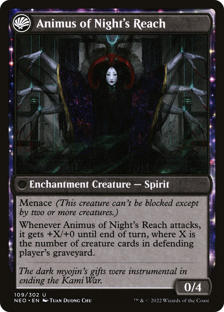 The Long Reach of Night (NEO-109) [Kamigawa: Neon Dynasty] Foil