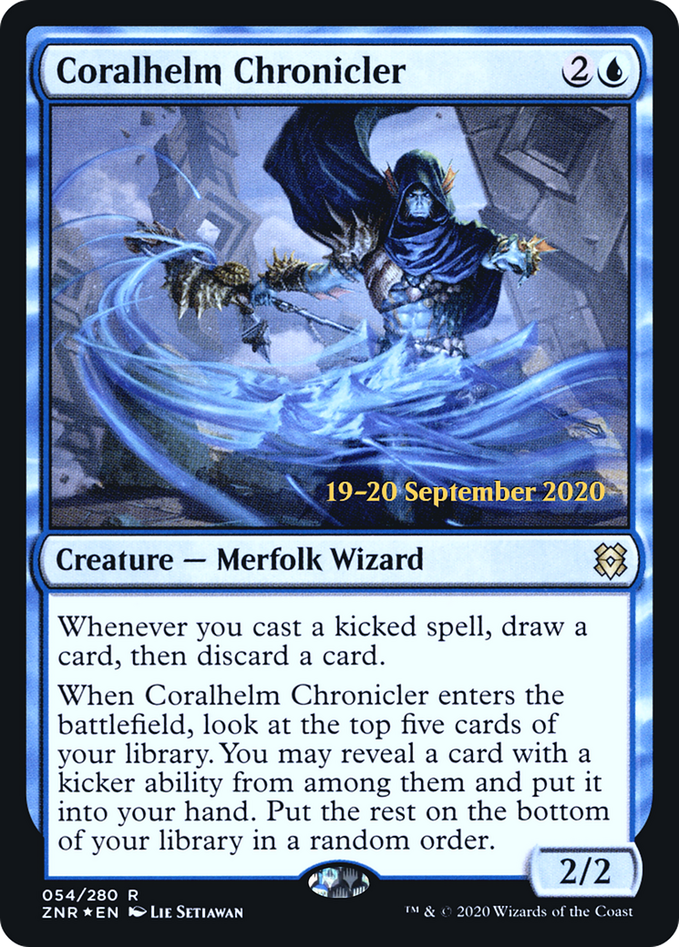 Coralhelm Chronicler (PRE-54S) [Zendikar Rising Promos] Foil