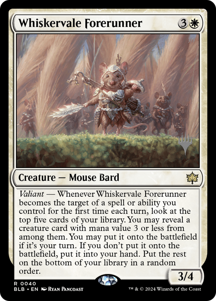 Whiskervale Forerunner (PPBLB-40P) [Bloomburrow Promos]