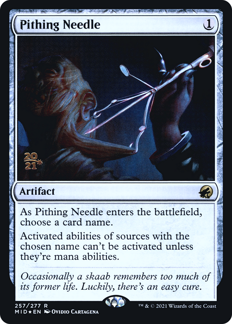 Pithing Needle (PRE-257S) [Innistrad: Midnight Hunt Promos] Foil