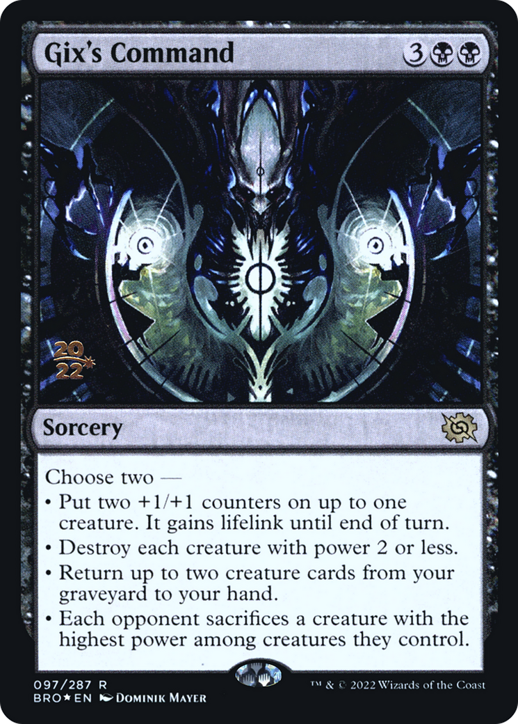 Gix's Command (PRE-097) [The Brothers' War Promos] Foil