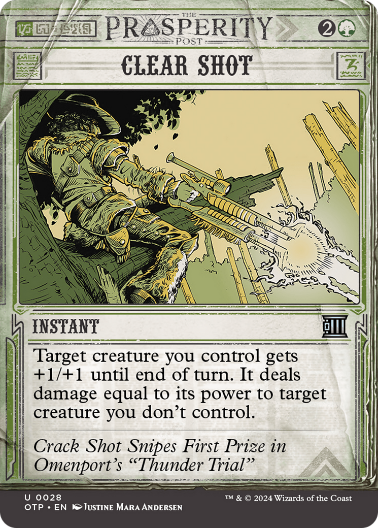 Clear Shot (OTP-028) [Breaking News]: (Showcase) (Borderless) Foil