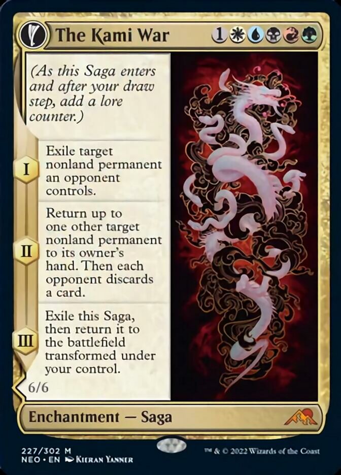 The Kami War // O-Kagachi Made Manifest (NEO-227) [Kamigawa: Neon Dynasty]: (fandfc, enchantment) Foil