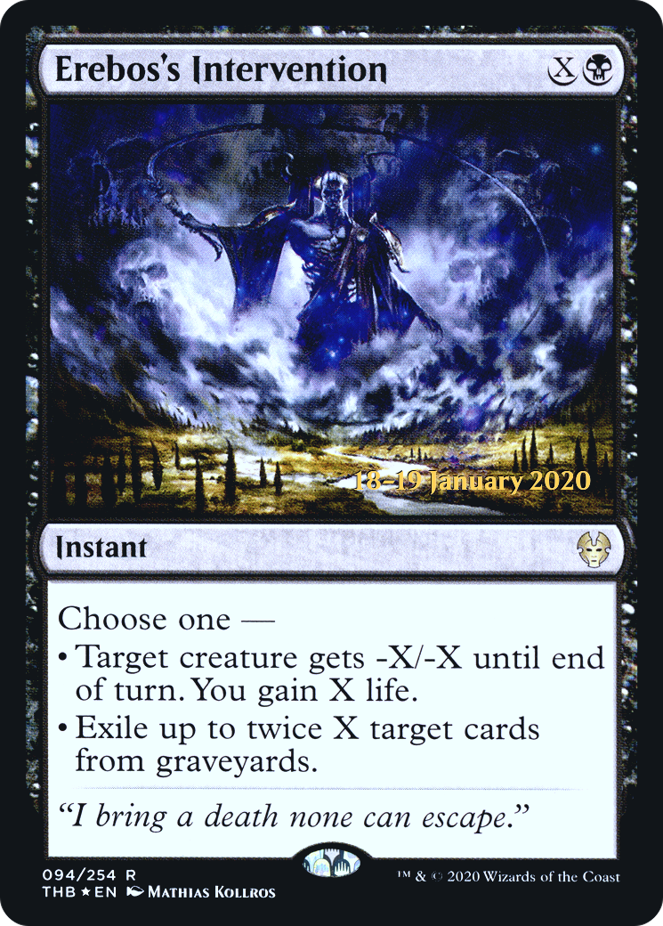 Erebos's Intervention (PRE-94S) [Theros Beyond Death Promos] Foil