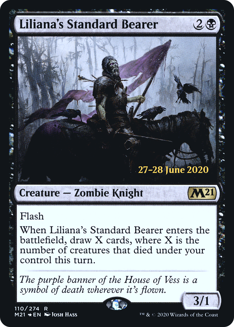 Liliana's Standard Bearer (PRE-110S) [Core Set 2021 Promos] Foil