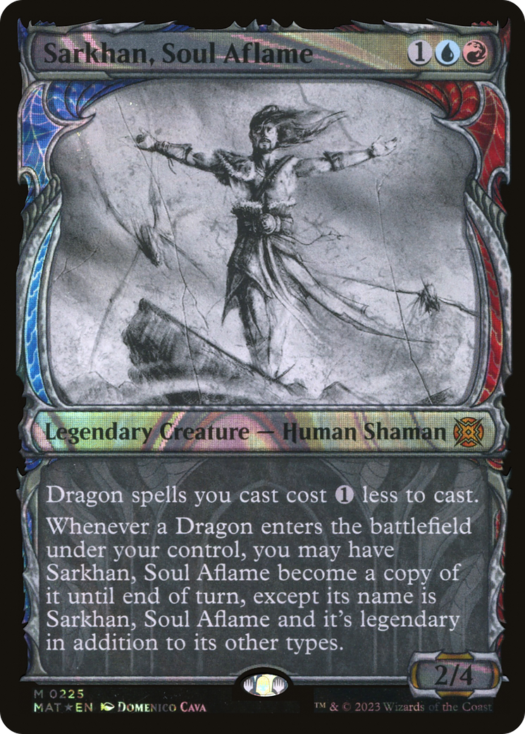 Sarkhan, Soul Aflame (Halo Foil) (MAT-225) (Showcase) [March of the Machine: The Aftermath] Foil
