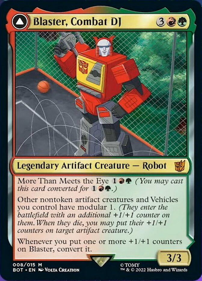 Blaster, Combat DJ // Blaster, Morale Booster (BOT-008) [Transformers]: (convertdfc) Foil