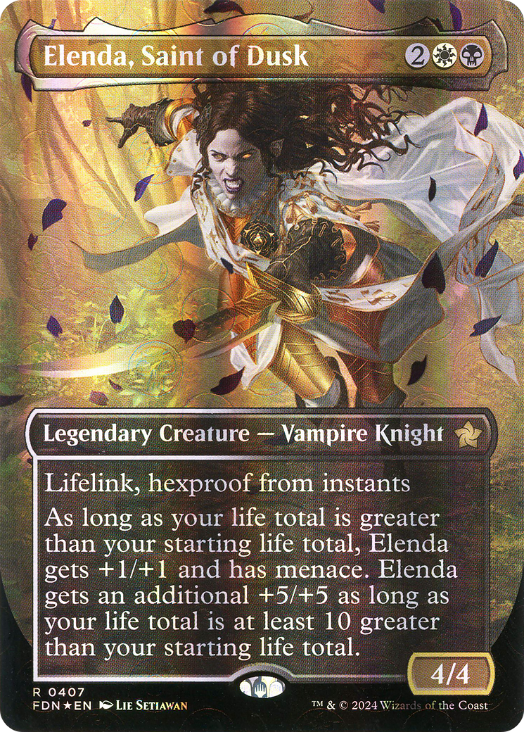 Elenda, Saint of Dusk (FDN-407) [Foundations] (Borderless) Foil