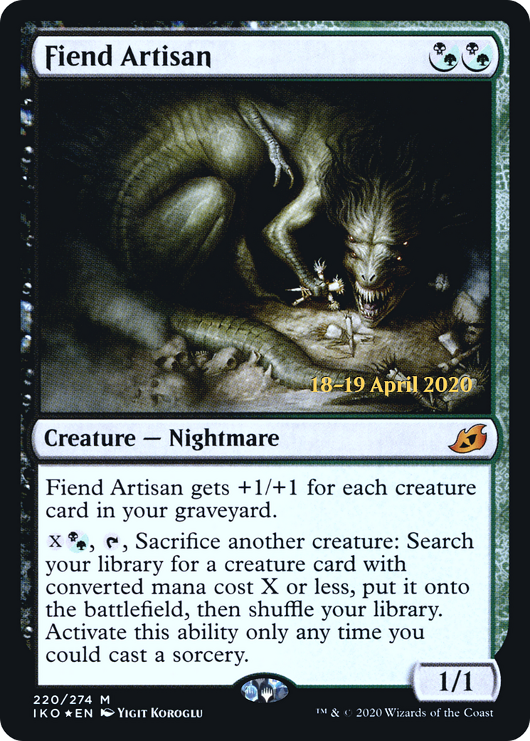 Fiend Artisan (PRE-220S) [Ikoria: Lair of Behemoths Promos] Foil