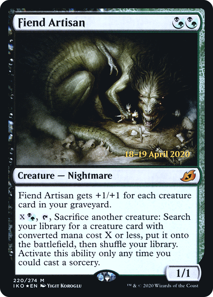Fiend Artisan (PRE-220S) [Ikoria: Lair of Behemoths Promos] Foil