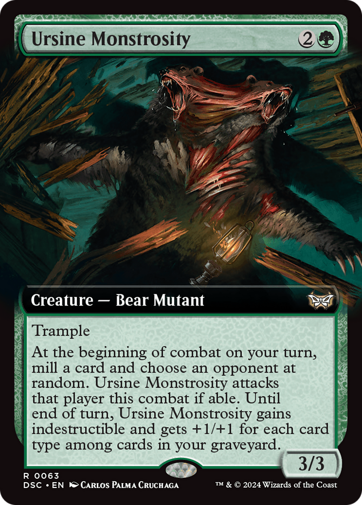 Ursine Monstrosity (DSC-063) [Duskmourn: House of Horror Commander]: (Extended Art)