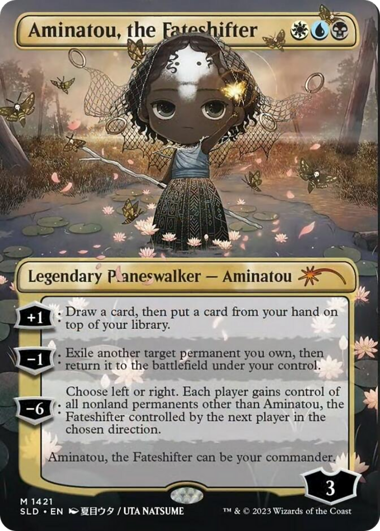 Aminatou, the Fateshifter (SLD-1421) [Secret Lair Drop] (Borderless)