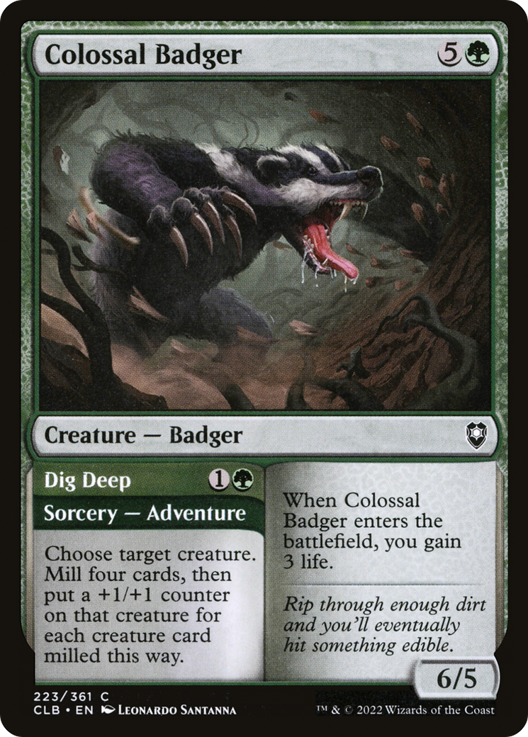Colossal Badger (CLB-223) [Commander Legends: Battle for Baldur's Gate]