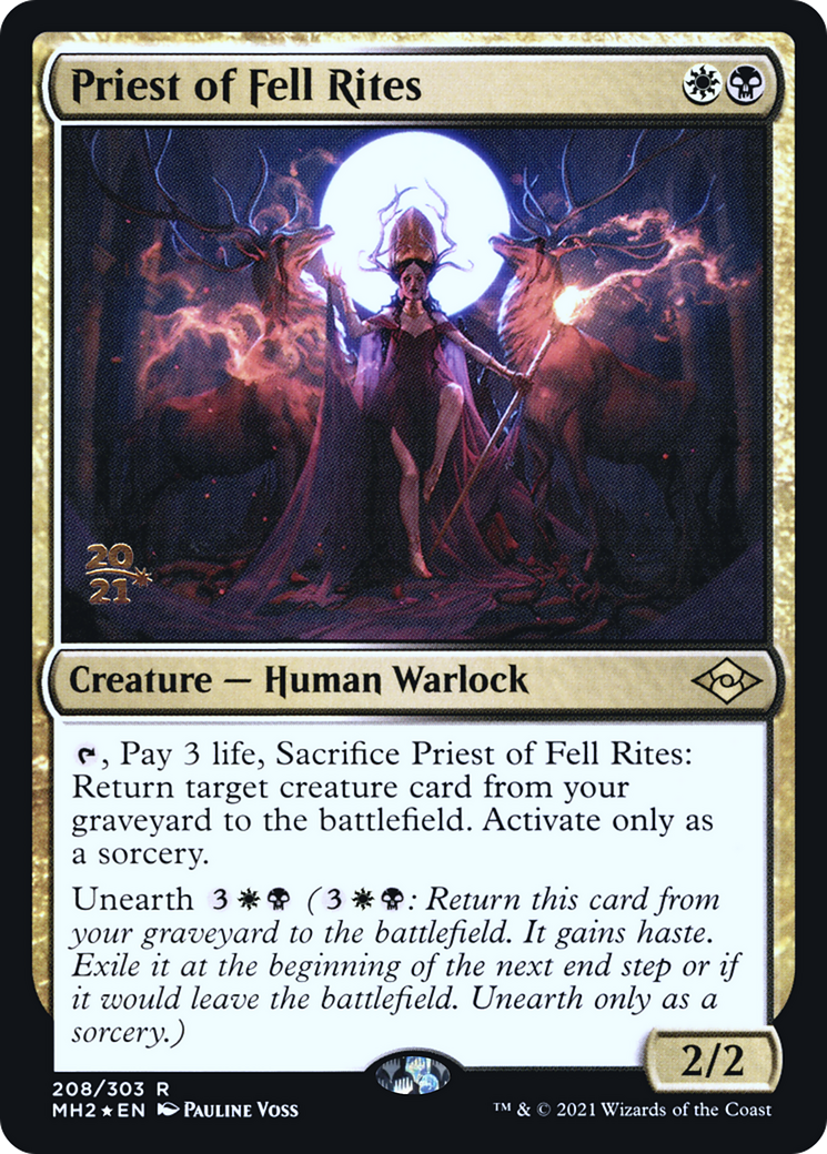 Priest of Fell Rites (PRE-208S) [Modern Horizons 2 Promos] Foil