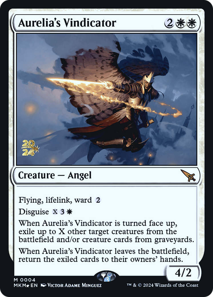Aurelia's Vindicator (PRE-04S) [Murders at Karlov Manor Promos] Foil
