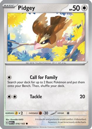Pidgey 16 - [SV Scarlet & Violet 151] Reverse Holofoil