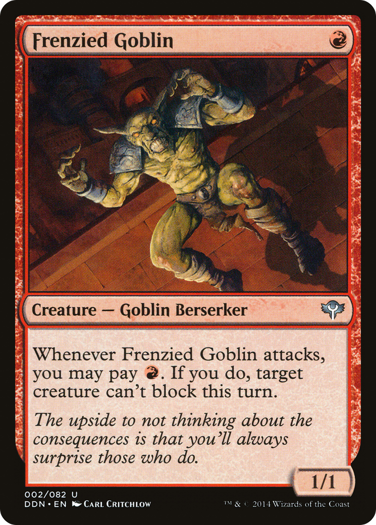 Frenzied Goblin (DDN-002) [Duel Decks: Speed vs. Cunning]