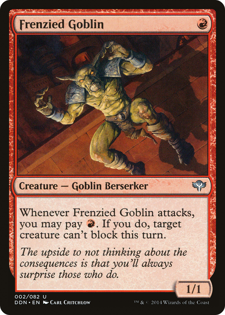 Frenzied Goblin (DDN-002) [Duel Decks: Speed vs. Cunning]