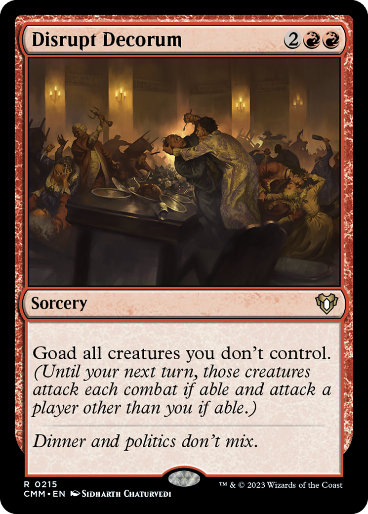 Disrupt Decorum (CMM-215) [Commander Masters] Foil