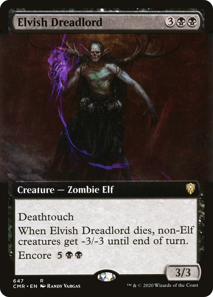 Elvish Dreadlord (CMR-647) [Commander Legends]: (Extended Art)