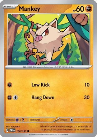 Mankey - 106/193 (Cosmos Holo) 106 - [Miscellaneous Cards & Products] Holofoil