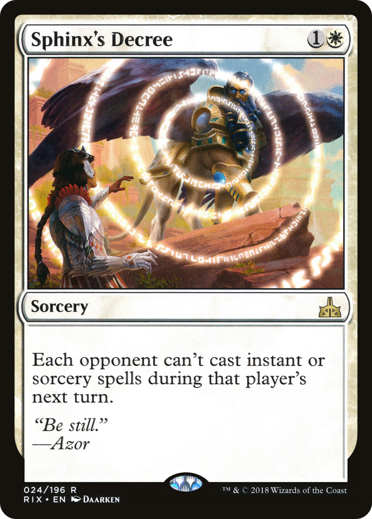 Sphinx's Decree (RIX-024) [Rivals of Ixalan]