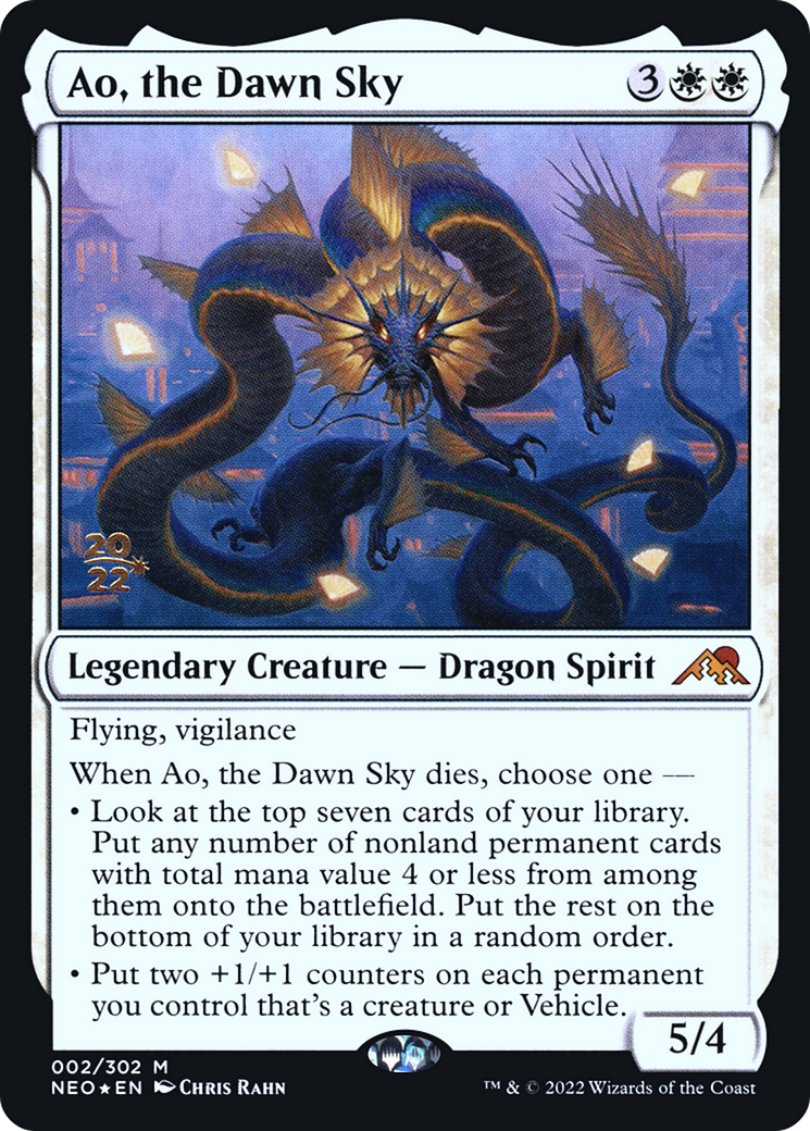 Ao, the Dawn Sky (PRE-02S) [Kamigawa: Neon Dynasty Promos] Foil