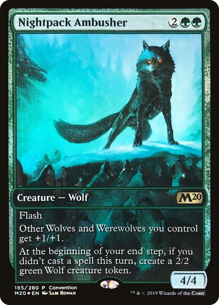 Nightpack Ambusher (2019 Convention Exclusive) (MEDIA-185) [Core Set 2020 Promos] Foil