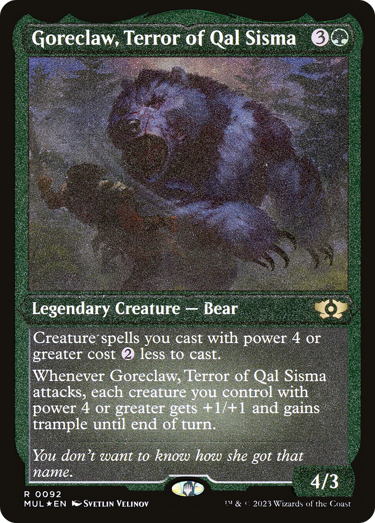 Goreclaw, Terror of Qal Sisma (MUL-092) [Multiverse Legends] Etched Foil