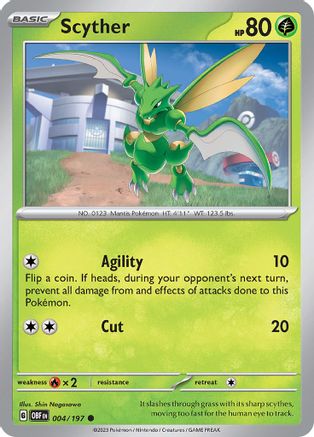 Scyther 4 - [SV03 Obsidian Flames] Reverse Holofoil