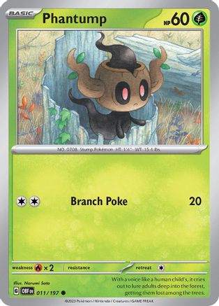 Phantump 11 - [SV03 Obsidian Flames] Reverse Holofoil