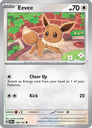 Eevee 166 - [SV03 Obsidian Flames] Reverse Holofoil