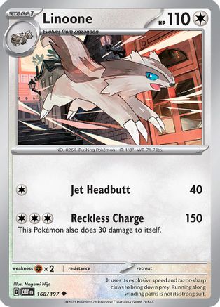 Linoone 168 - [SV03 Obsidian Flames]