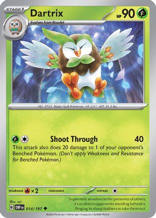 Dartrix 14 - [SV03 Obsidian Flames] Reverse Holofoil