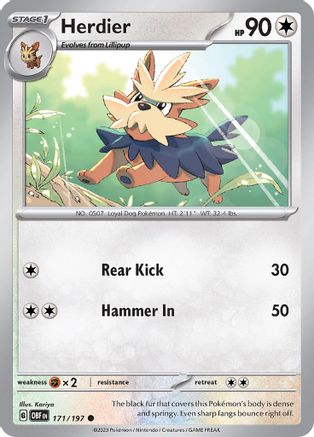 Herdier 171 - [SV03 Obsidian Flames] Reverse Holofoil