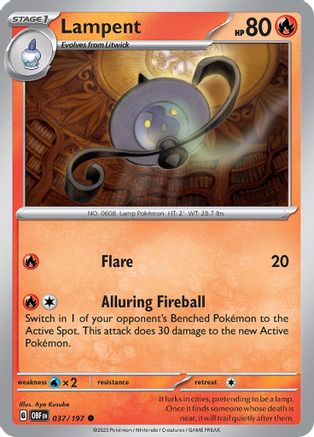 Lampent 37 - [SV03 Obsidian Flames] Reverse Holofoil