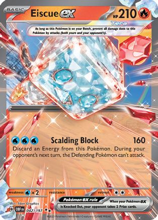 Eiscue ex 42 - [SV03 Obsidian Flames] Holofoil
