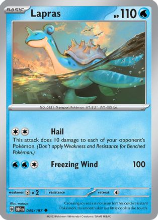Lapras 45 - [SV03 Obsidian Flames] Reverse Holofoil