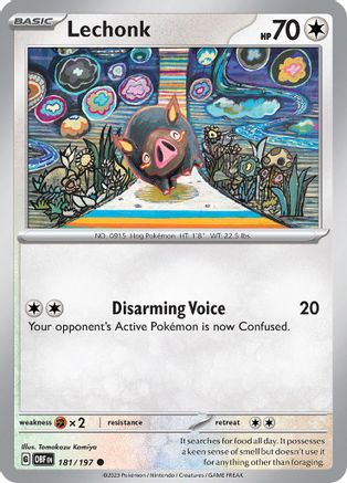 Lechonk - 181/197 181 - [SV03 Obsidian Flames] Reverse Holofoil