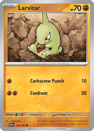 Larvitar 105 - [SV03 Obsidian Flames]