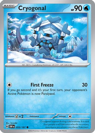 Cryogonal 55 - [SV03 Obsidian Flames] Reverse Holofoil