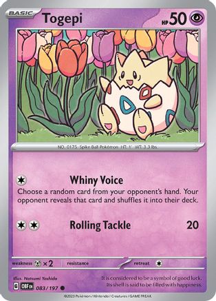 Togepi 83 - [SV03 Obsidian Flames] Reverse Holofoil