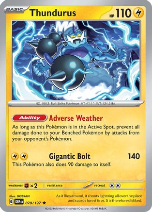 Thundurus 70 - [SV03 Obsidian Flames] Holofoil