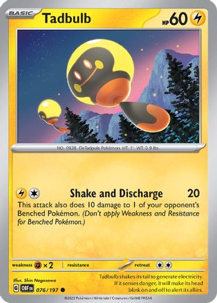 Tadbulb 076/197 76 - [SV03 Obsidian Flames] Reverse Holofoil