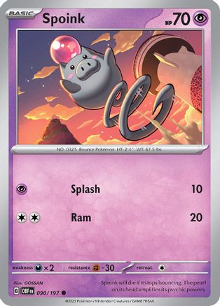 Spoink 90 - [SV03 Obsidian Flames]