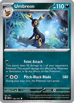 Umbreon 130 - [SV03 Obsidian Flames]